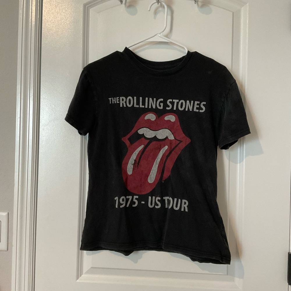The Rolling Stones Black Kids Tee with Red Graphic